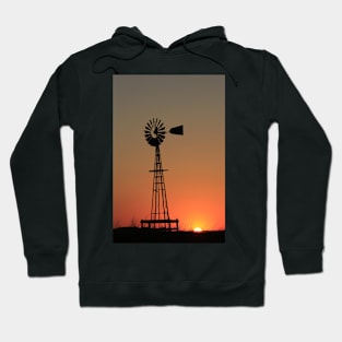 Kansas Windmill at Sunset Hoodie